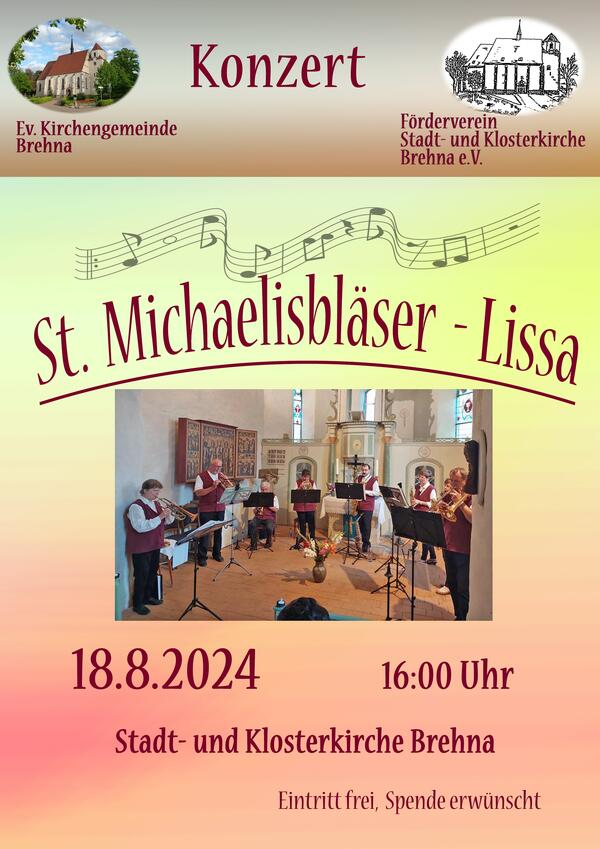 Konzert der Michaelisbläser Lissa in der Stadt- und Klosterkirche Brehna 2024