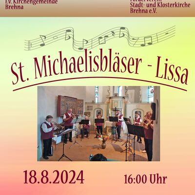 Konzert der Michaelisbläser Lissa in der Stadt- und Klosterkirche Brehna 2024