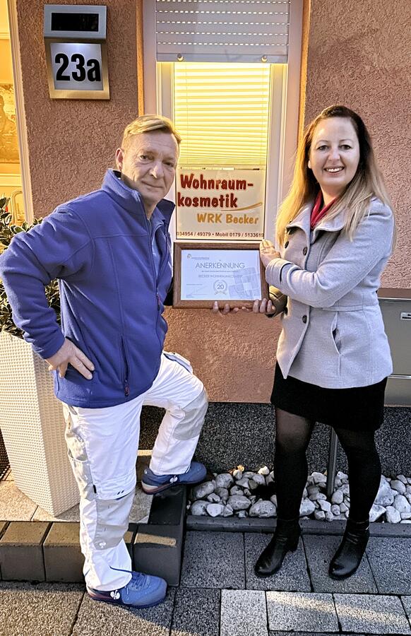 Henry Becker mit Bürgermeisterin Steffi Syska