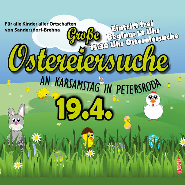 Bild vergrößern: Ostereiersuch Plakat 2025